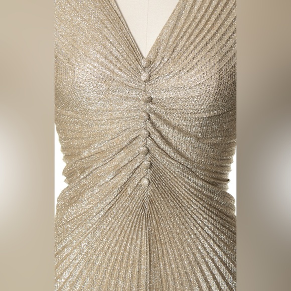 1970s New Leaf by Samir Marilyn Monroe Travilla inspired Lurex dress - Picture 2 of 5